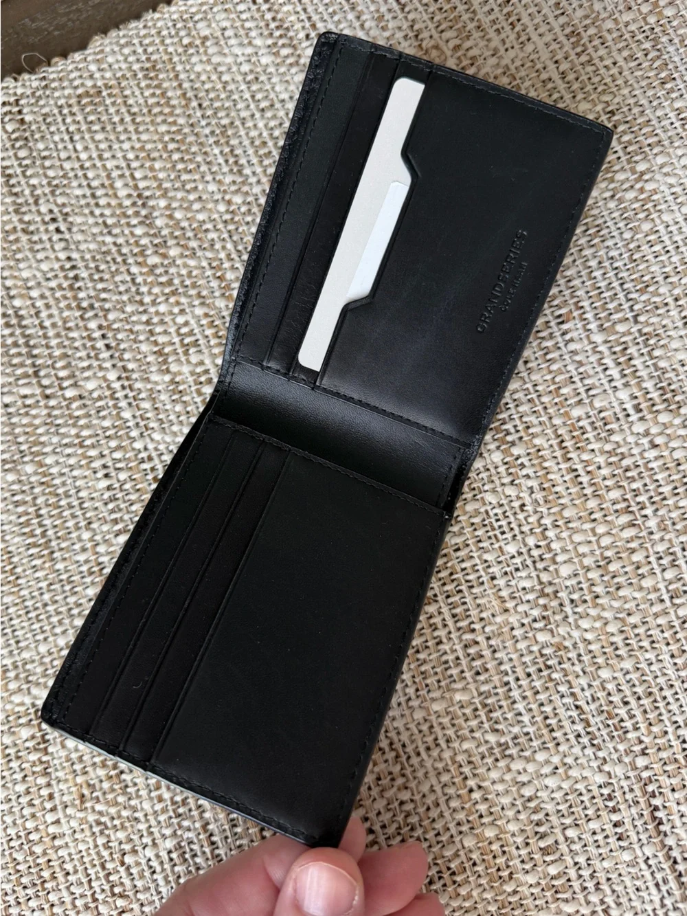 Cole Haan Black Slim Bifold Card Wallet
